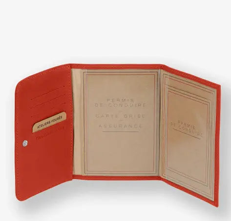 ATELIERS FOURES - Porte Cartes - HESPÉRIE - Orange Confite - sportium store
