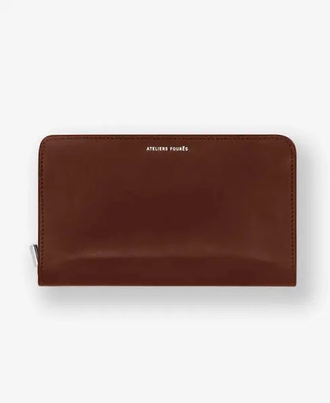 ATELIERS FOURES - Portefeuille Cuir Lisse - Grand Format - PERSÉPHONE - Fauve sportium store