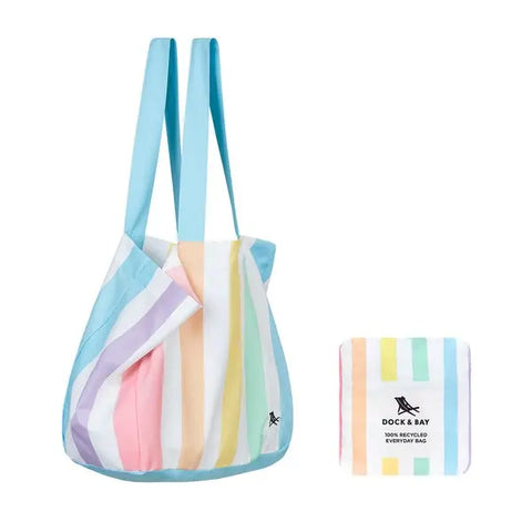 DOCK & BAY - Sac de Plage Pliable - Vagues Arc-en-ciel - sportium store