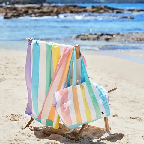 DOCK & BAY - Sac de Plage Pliable - Vagues Arc-en-ciel - sportium store