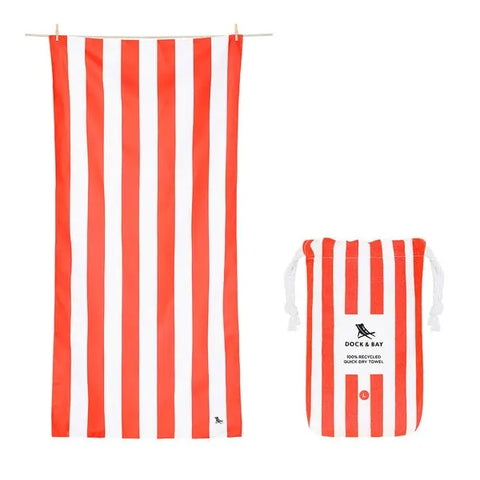 DOCK & BAY - Serviette de plage - XL (200x90cm) - CABANA - Séchage Rapide - Corail Honolulu sportium store 24