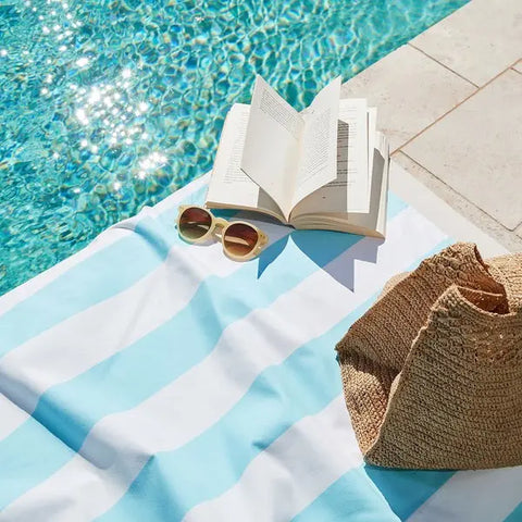 DOCK & BAY - Serviettes de Plage - XL (200x90cm) - Séchage Rapide - Bleu Bacatar - sportium store