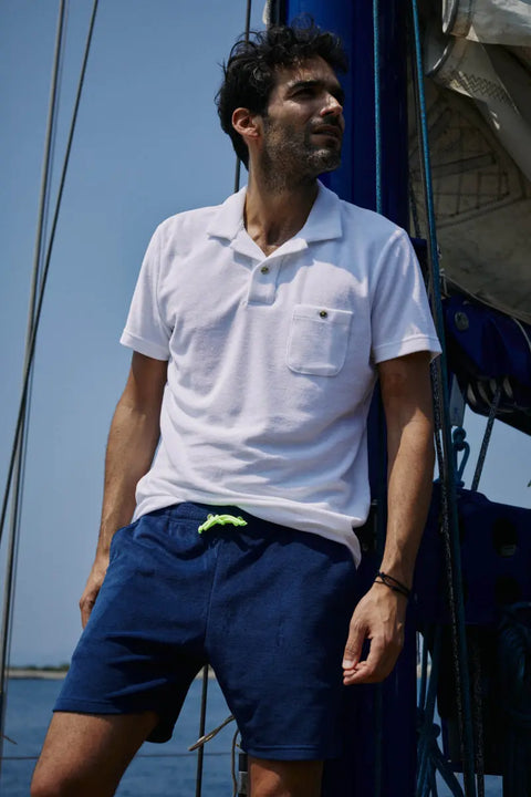 GILI'S - Short de bain en tissu éponge - Bleu marine - Pour Hommes - sportium store