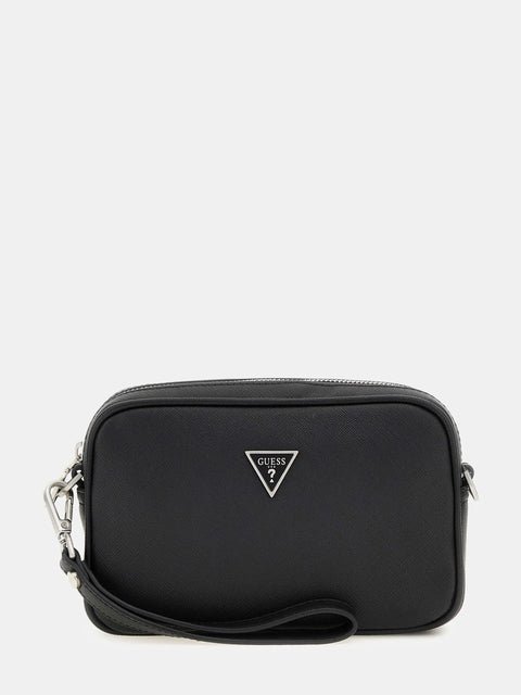 GUESS - Mini sacoche Certosa Saffiano Smart - Noir sportium store