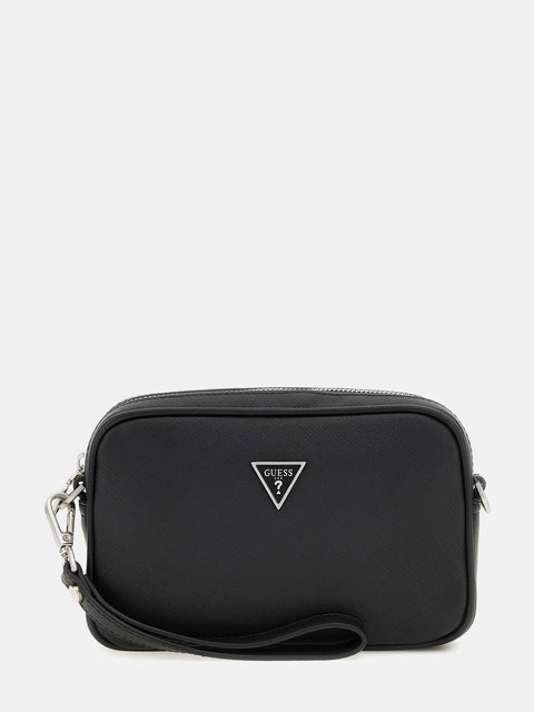 GUESS - Mini sacoche Certosa Saffiano Smart - Noir sportium store