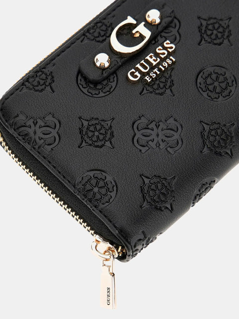 GUESS - Portefeuille Gerty logo 4G pivoine - Noir sportium store