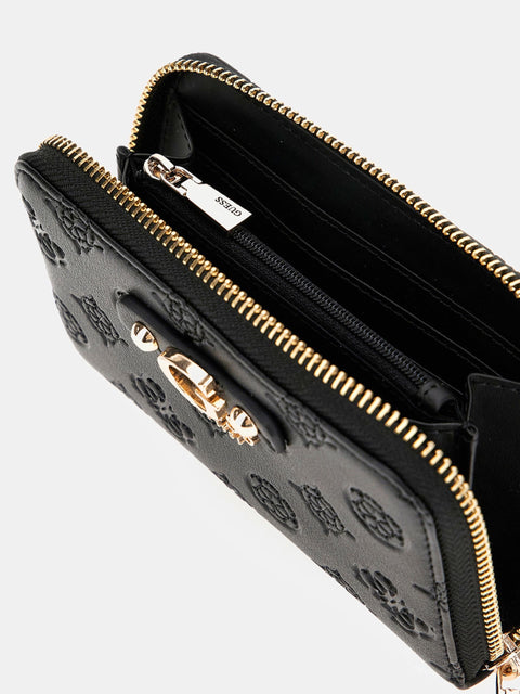 GUESS - Portefeuille Gerty logo 4G pivoine - Noir sportium store