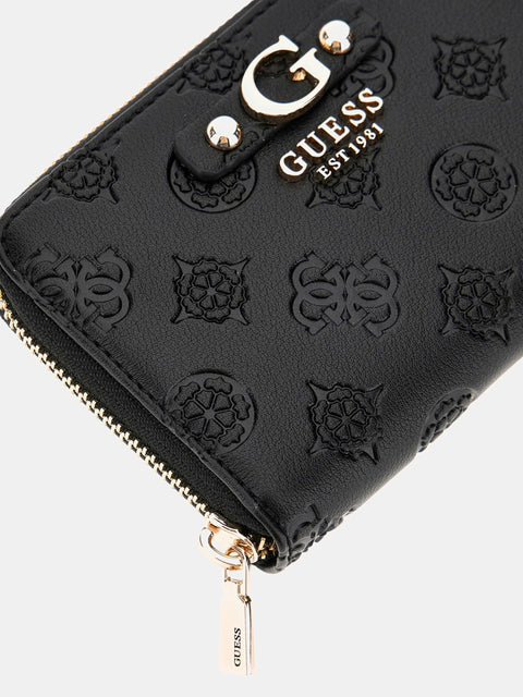 GUESS - Portefeuille Gerty logo 4G pivoine - Noir sportium store