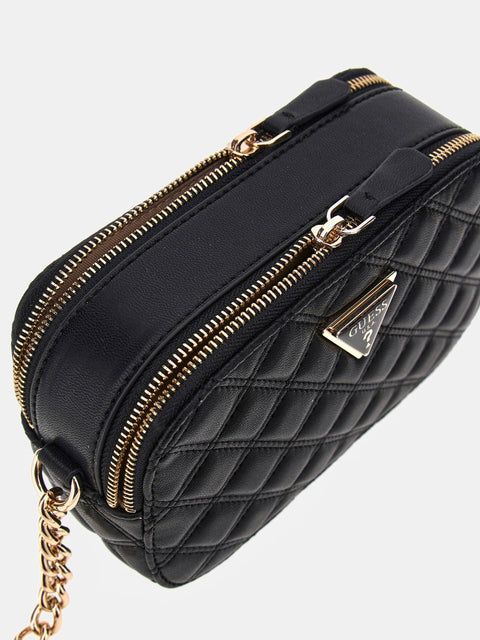 GUESS - Sac à bandoulière Giully surpiqué - Noir sportium store