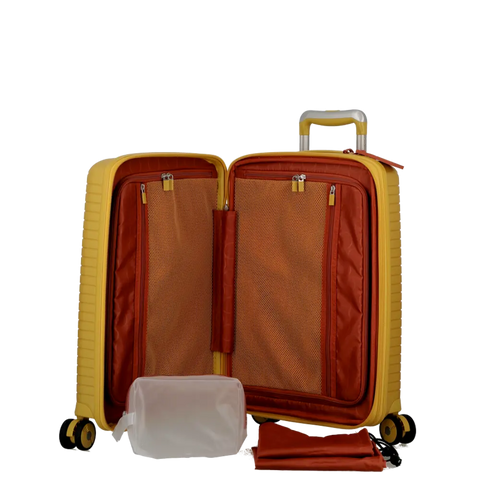 JUMP - Valise 4 roues - ÉVAÉ - Extensible - 55 cm - Jaune sportium V24