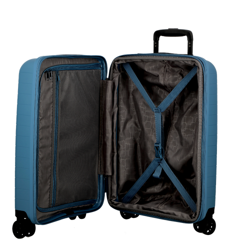 JUMP - Valise 4 roues - STRIPER - Extensible - 55 cm - Bleu