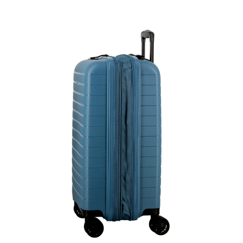 JUMP - Valise 4 roues - STRIPER - Extensible - 55 cm - Bleu