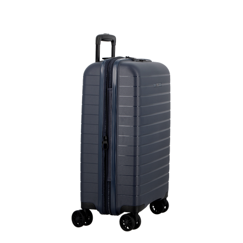 JUMP - Valise 4 roues - STRIPER - Extensible - 55 cm - bleu foncé
