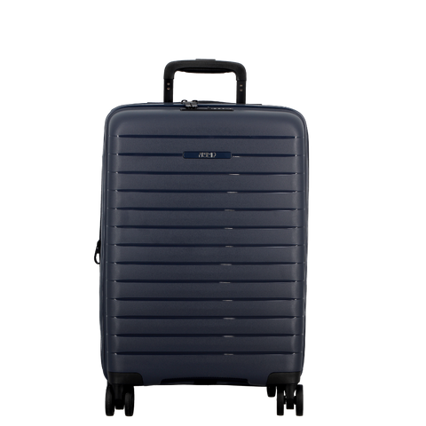 JUMP - Valise 4 roues - STRIPER - Extensible - 55 cm - bleu foncé