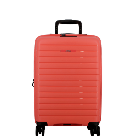 JUMP - Valise 4 roues - STRIPER - Extensible - 55 cm - Corail