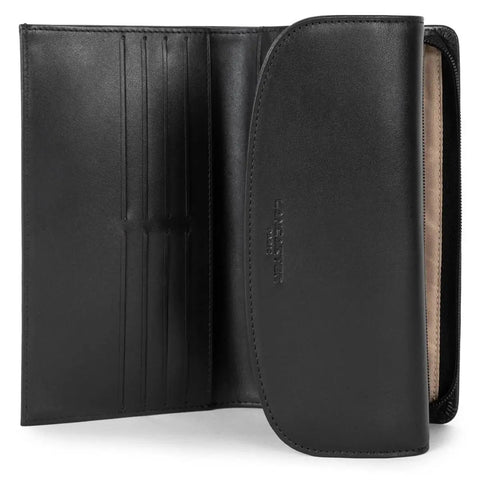 LANCASTER - Grand Portefeuille en Cuir à Rabat - Paris PM - Noir - sportium store