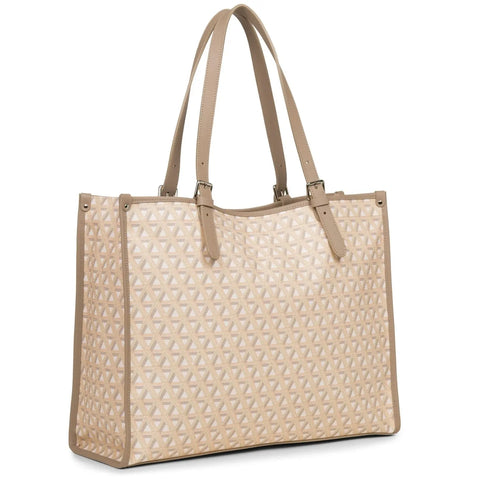 LANCASTER -Grand Sac Cabas Épaule - Beige - sportium store