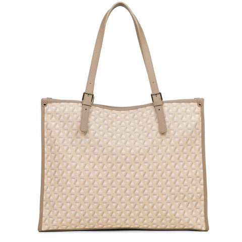 LANCASTER -Grand Sac Cabas Épaule - Beige - sportium store
