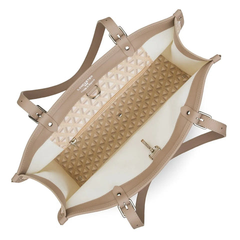 LANCASTER -Grand Sac Cabas Épaule - Beige - sportium store