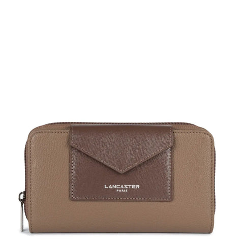 LANCASTER - Portefeuille Compagnon dos à dos - MAYA - Taupe sportium store