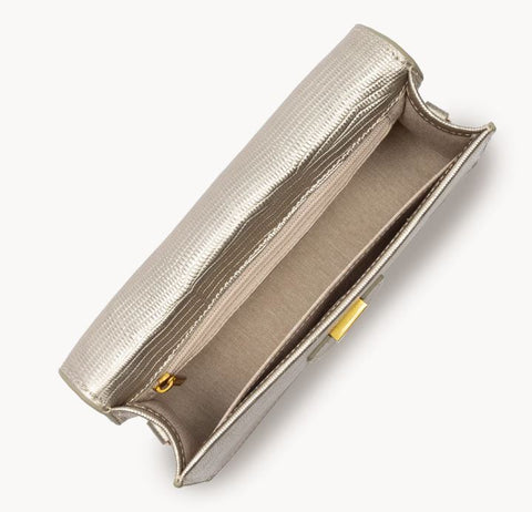 LANCASTER - Sac Baguette à Rabat - Exo Ily - Champagne lézard sportium store