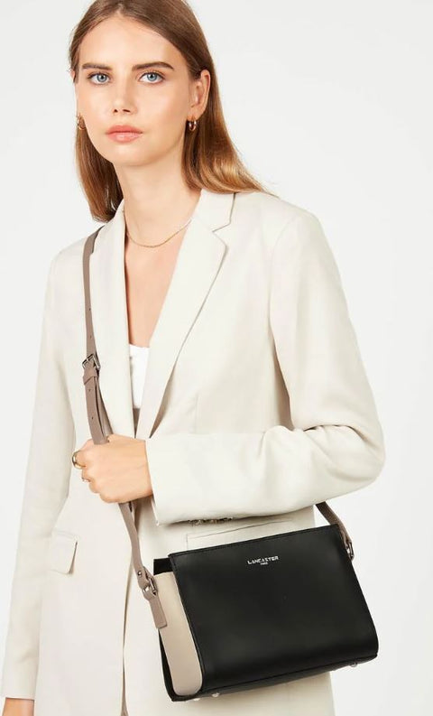 LANCASTER - Sac à Main - Smooth - Noir - Nude clair - Nude foncé sportium store