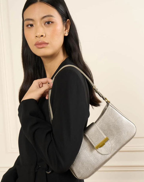LANCASTER - Sac à bandoulière - Exo Ily - Champagne lézard sportium store