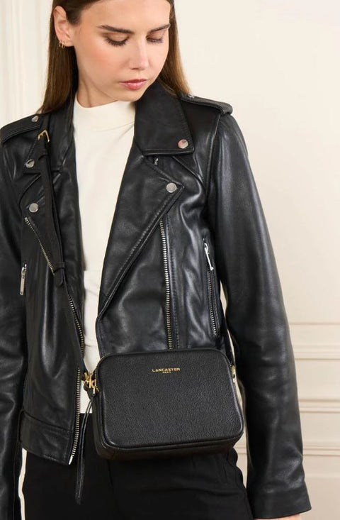 LANCASTER - Sac à bandoulière Zippé S - Dune - Noir sportium store