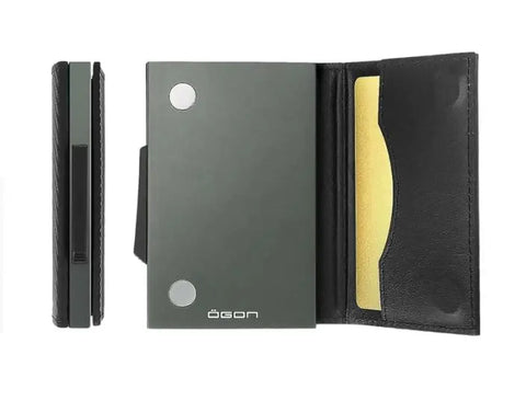 OGON DESIGN - Porte cartes - Cascade Zipper - Carbon Titanium - sportium store