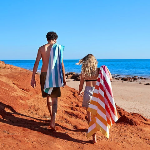 DOCK & BAY - Serviette de plage - XL (200x90cm) - CABANA - Séchage Rapide - Peach Sunrise sportium store 24