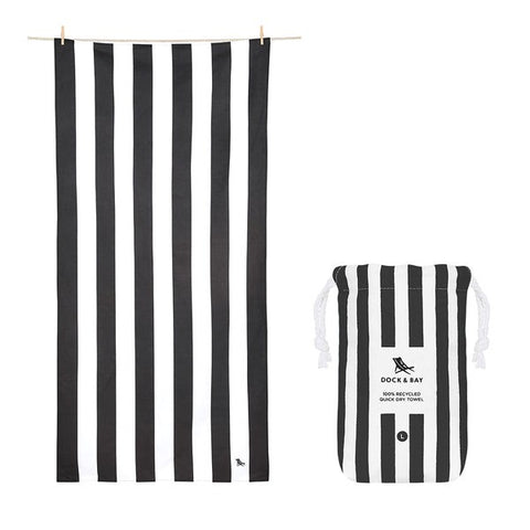 DOCK & BAY - Serviette de plage - XL (200x90cm) - CABANA - Séchage Rapide - Kamari Charcoal sportium store 24
