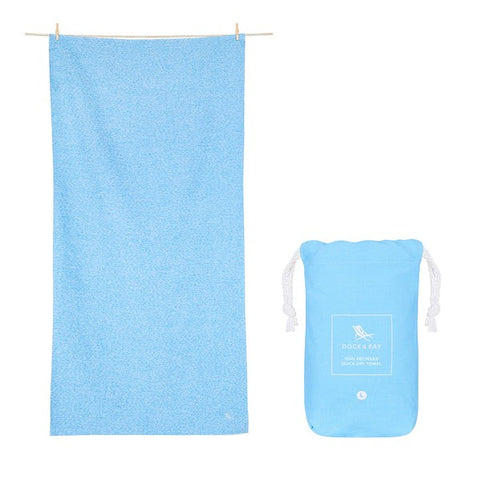 DOCK & BAY - Serviette de plage - XL (200x90cm) - CABANA - Séchage Rapide - Lagoon Blue sportium store 24